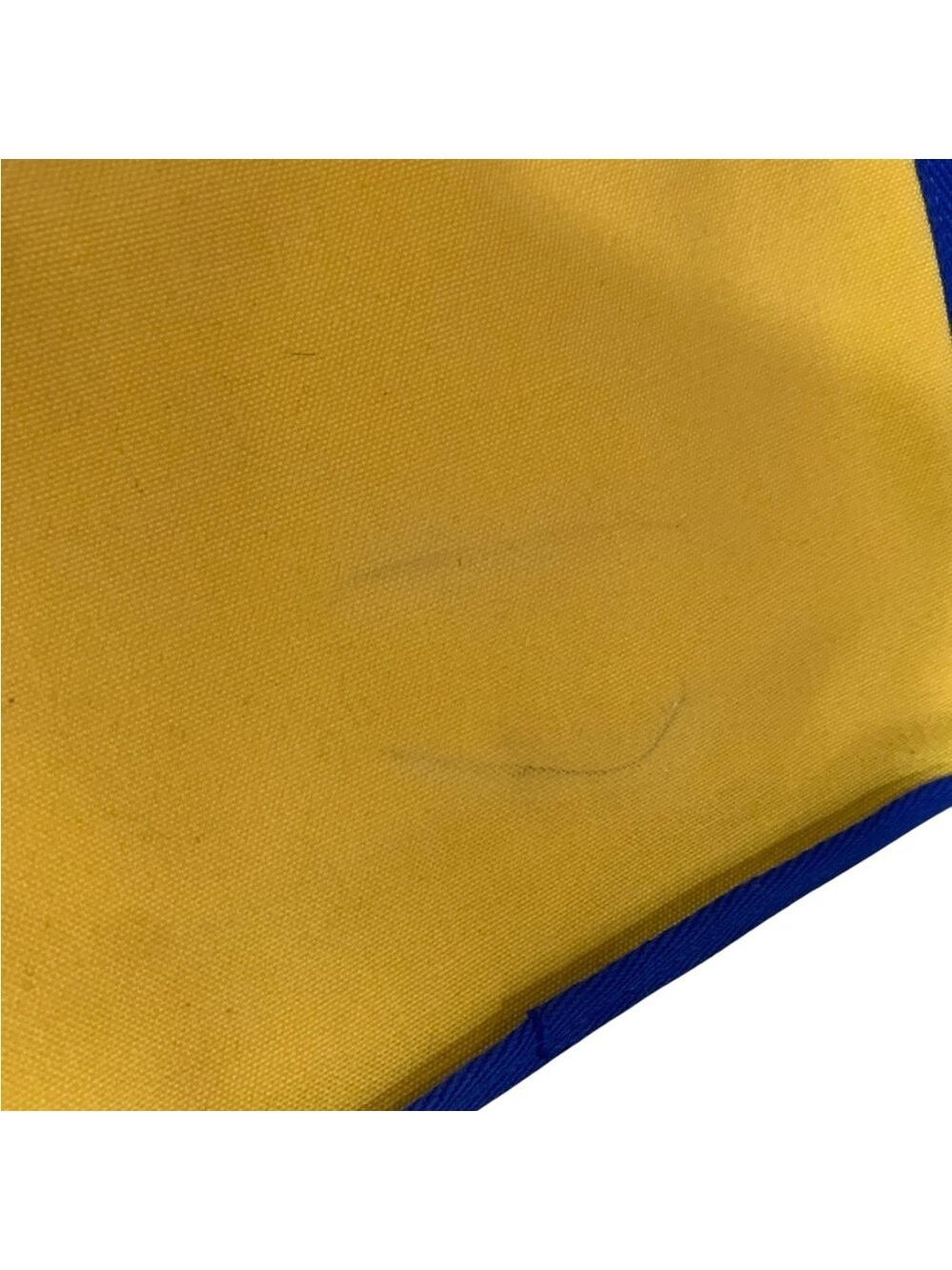 Vntg 80’s Etienne Aigner yellow and blue canvas shoulder bag- rare - Picture 8 of 10